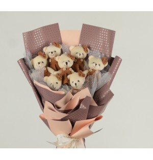 7 li ayıcıklı buket